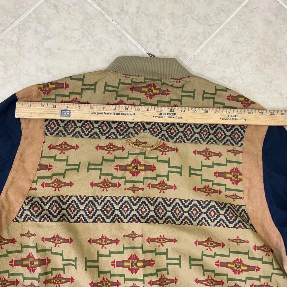 Southwestern Aztec Navajo All Over Print Jacket 3XL snap buttons Parish Nation
